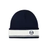 Sergio Tacchini Sellarz Knit Beanie- Maritime Blue/ Gardenia MARITIME BLUE/GARDENIA Fashion