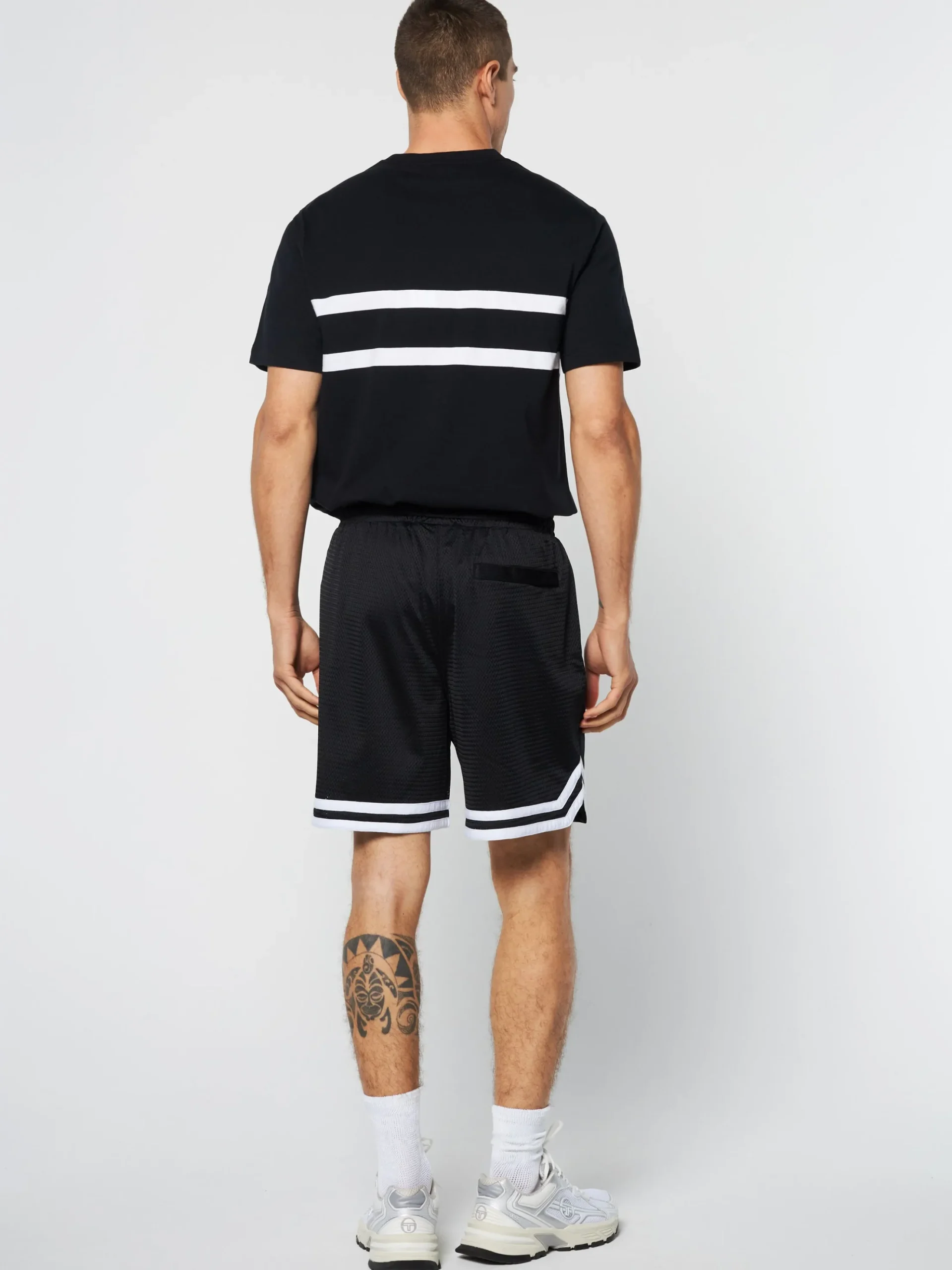 Sergio Tacchini Spazio Banda Mesh Short- BLACK BEAUTY Outlet