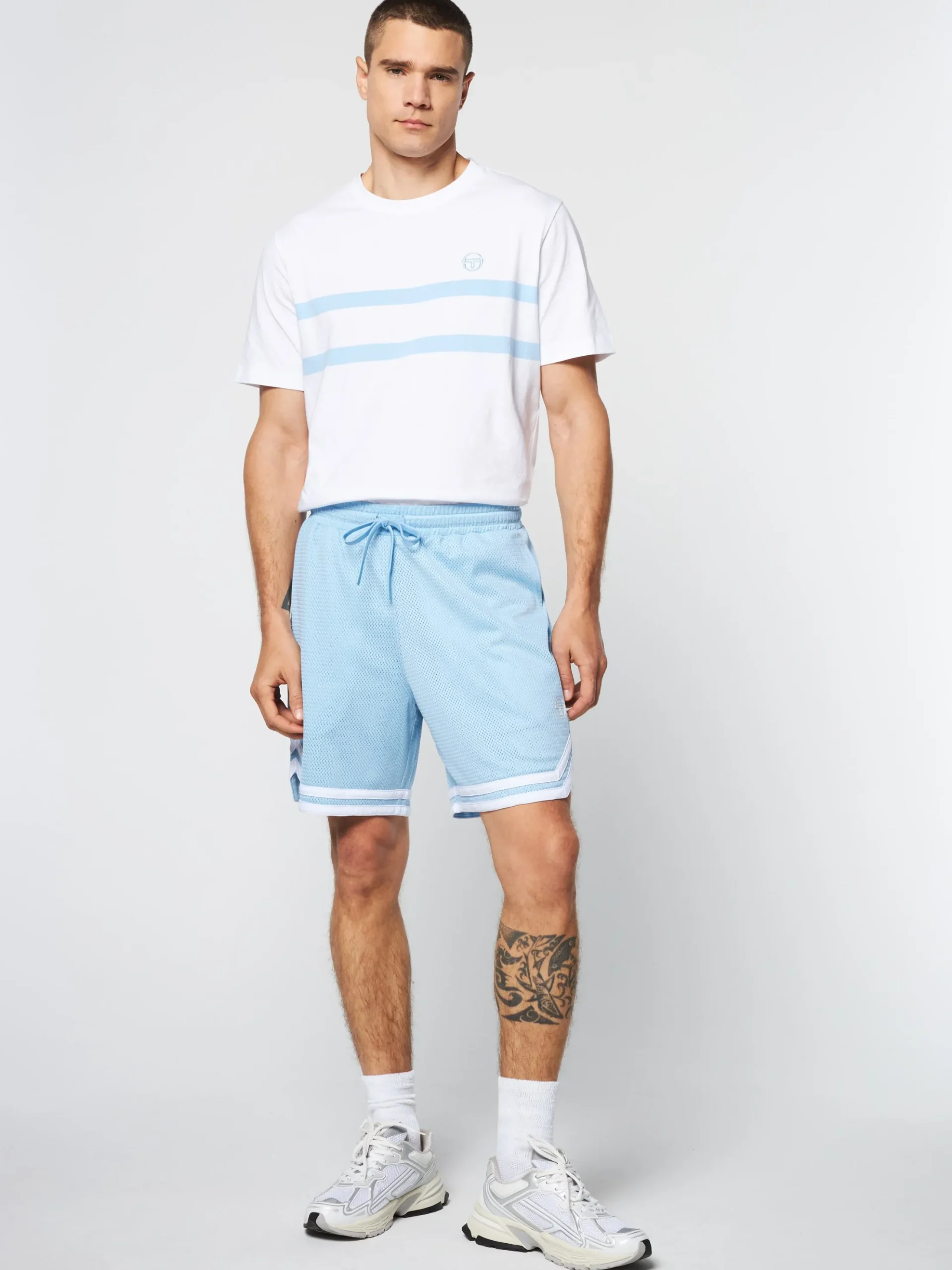 Sergio Tacchini Spazio Banda Mesh Short- CLEAR SKY Hot