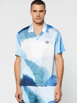 Sergio Tacchini Spiaggia Cabana Shirt- Maritime Blue/ Multi MARITIME BLUE MULTI Best