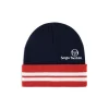 Sergio Tacchini Surgis Knit Beanie- Maritime Blue/ Adrenaline Rush/ White MARITIME BLUE/ADRENALINE RUSH/WHITE Hot