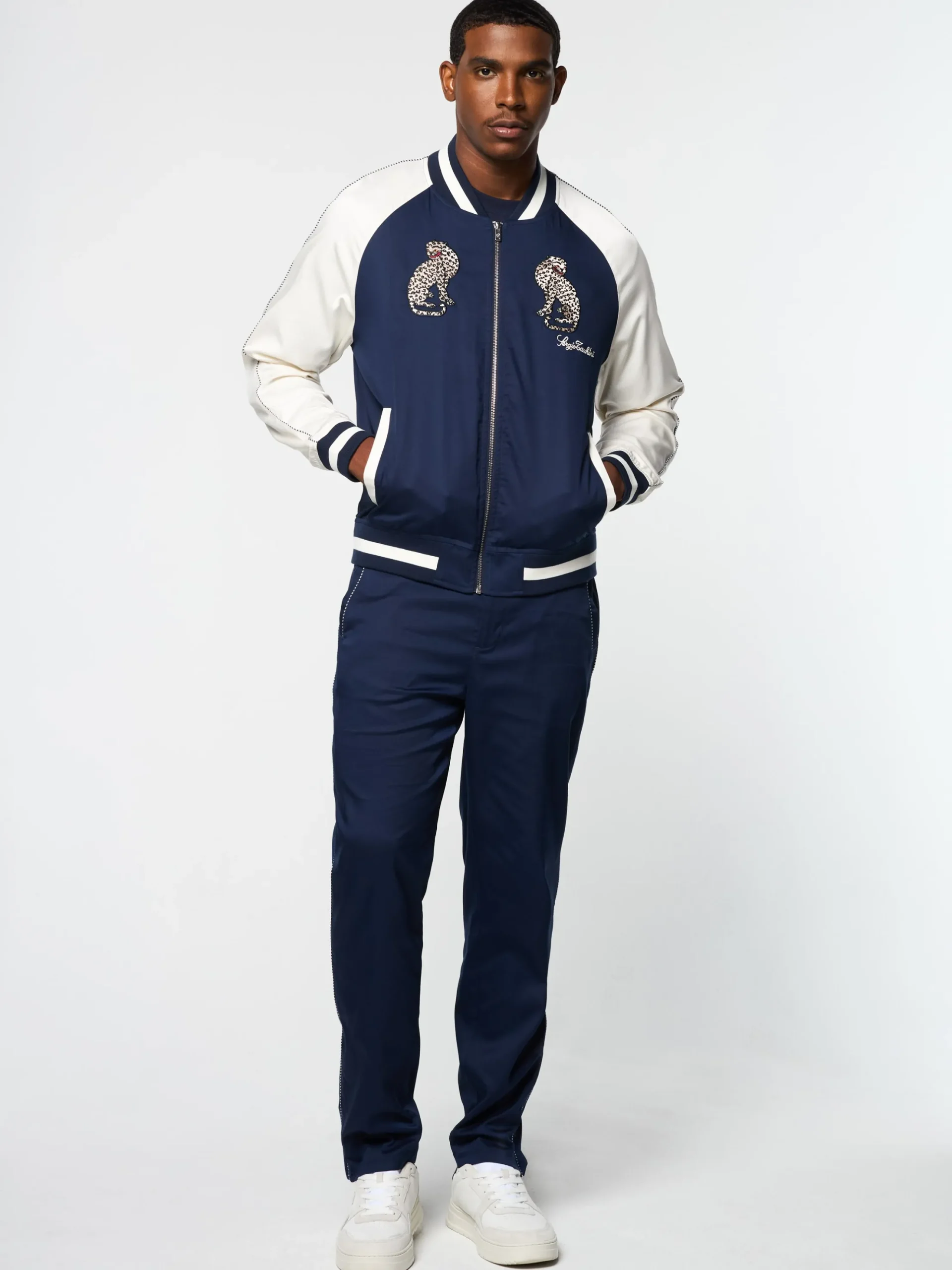 Sergio Tacchini Suveniri Track Jacket- Maritime Blue/ Gardenia MARITIME BLUE/GARDENIA Sale
