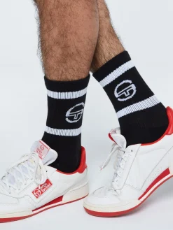 Sergio Tacchini Tennis Sock- BLACK Clearance