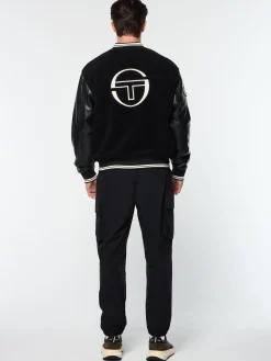 Sergio Tacchini Toppa Varsity Bomber- BLACK BEAUTY Clearance