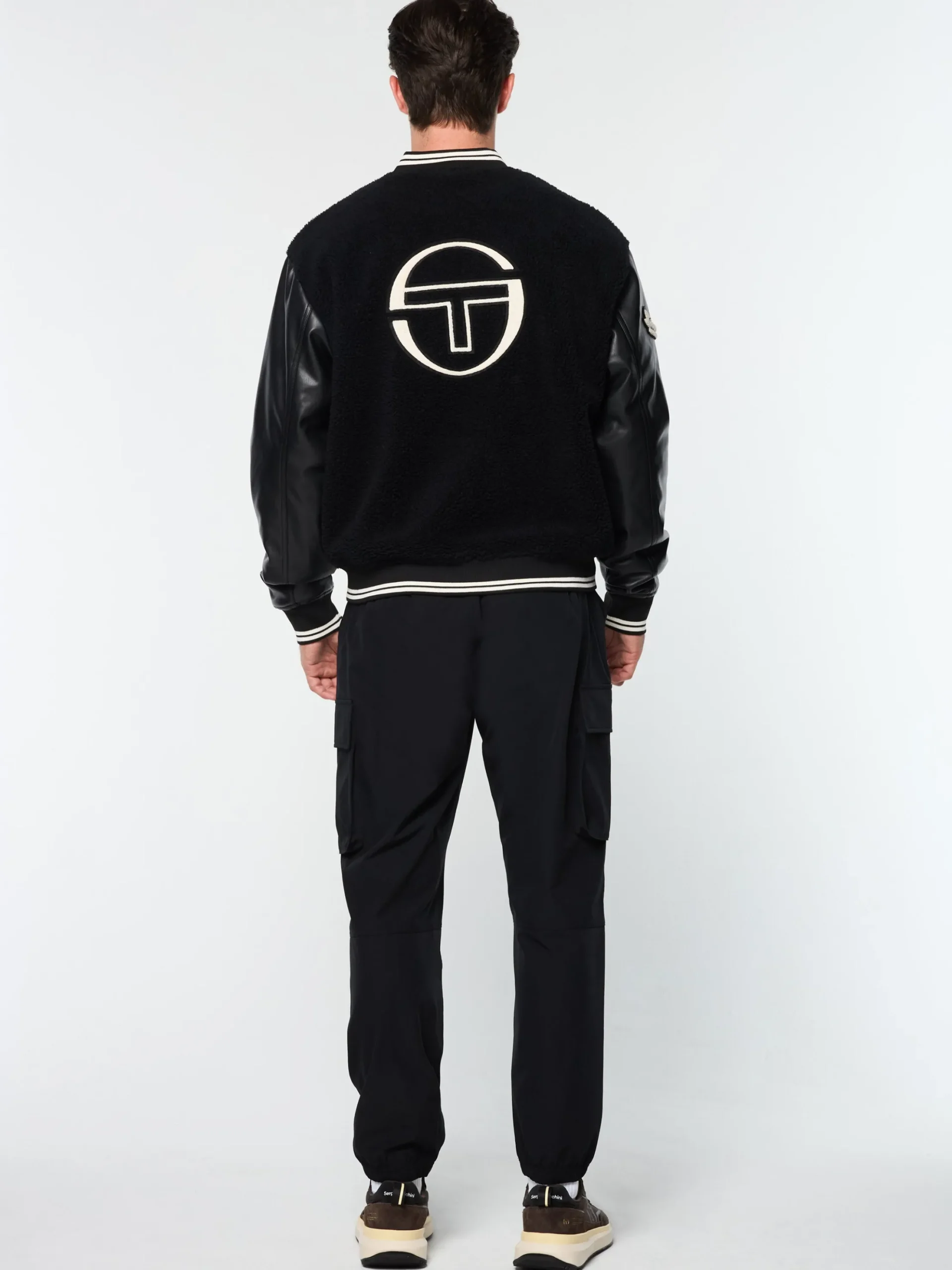 Sergio Tacchini Toppa Varsity Bomber- BLACK BEAUTY Clearance