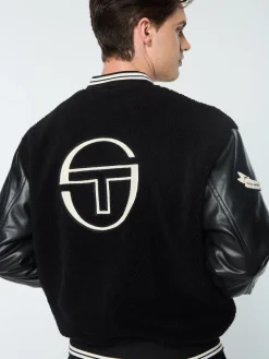 Sergio Tacchini Toppa Varsity Bomber- BLACK BEAUTY Clearance