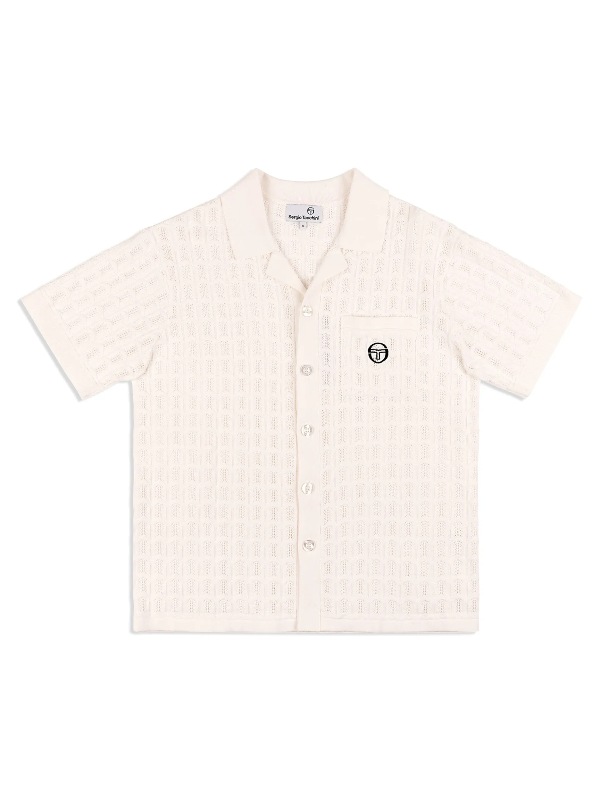 Sergio Tacchini Ulivo Crochet Shirt- BRILLIANT WHITE New