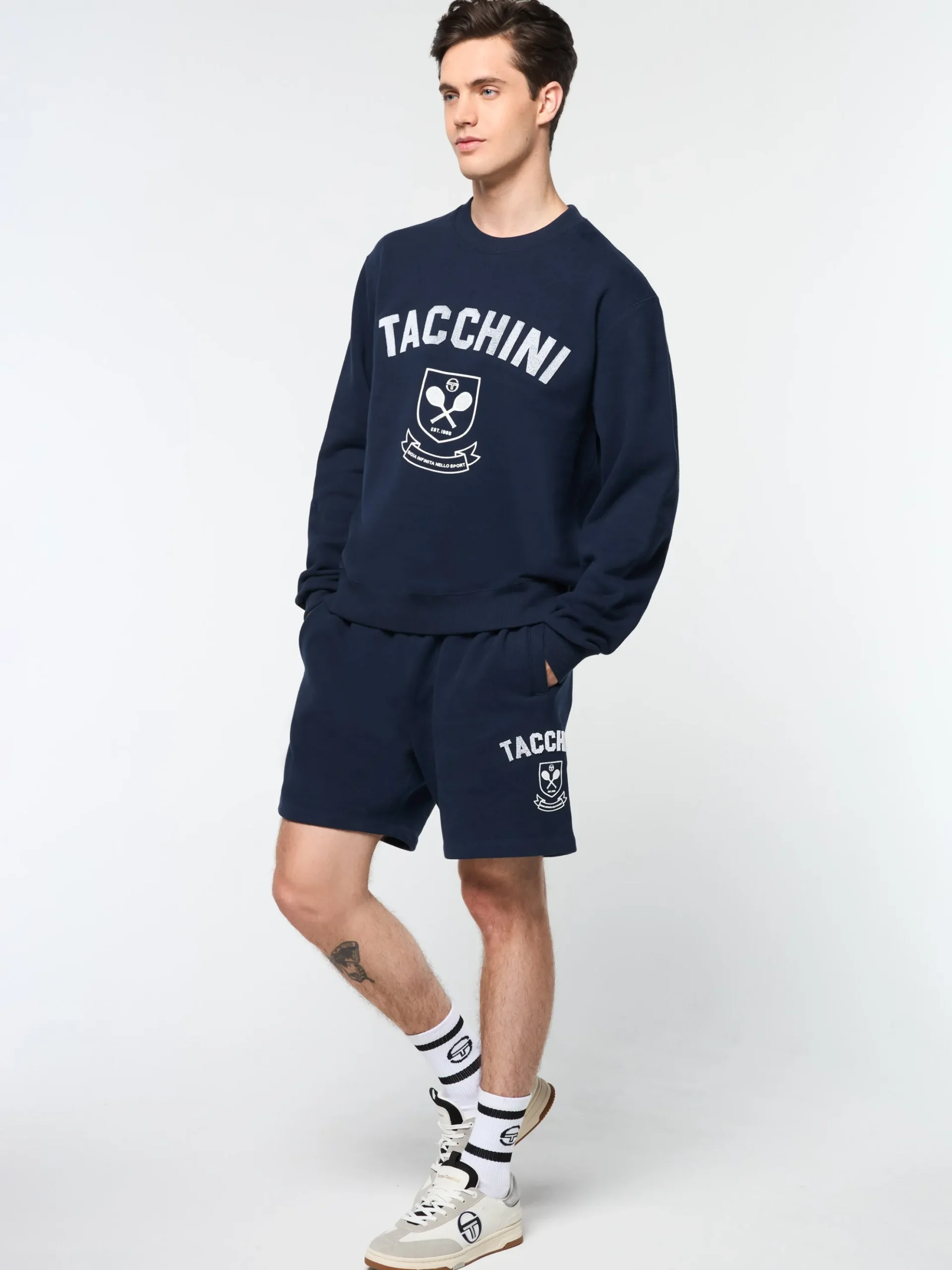 Sergio Tacchini Varsita Crewneck- MARITIME BLUE New