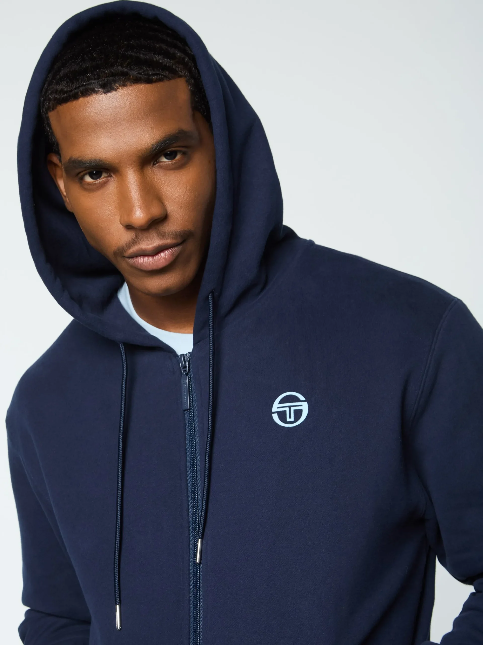 Sergio Tacchini Varsita Zip Up Hoodie- MARITIME BLUE Best