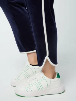 Sergio Tacchini Veneto 3/4 Velour Track Pant- MARITIME BLUE Fashion