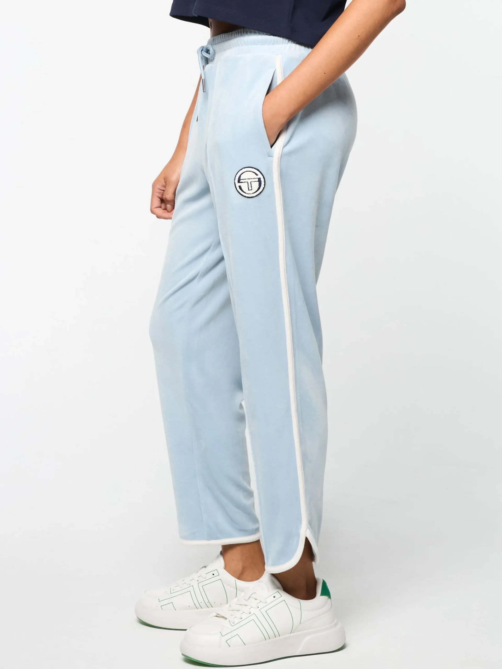 Sergio Tacchini Veneto 3/4 Velour Track Pant- CELESTIAL BLUE Hot
