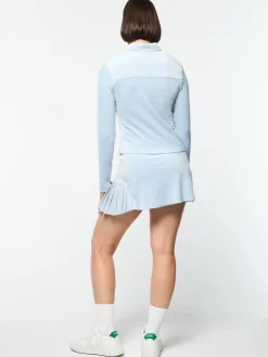 Sergio Tacchini Veneto Velour Long Sleeve Polo- CELESTIAL BLUE Online