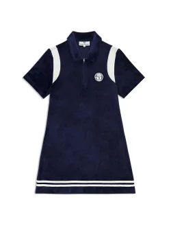 Sergio Tacchini Veneto Velour Polo Mini Dress- MARITIME BLUE Discount
