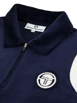 Sergio Tacchini Veneto Velour Polo Mini Dress- MARITIME BLUE Discount