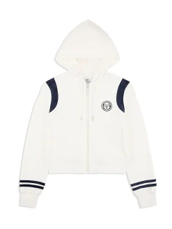 Sergio Tacchini Veneto Velour Zip-Up Hoodie- GARDENIA New
