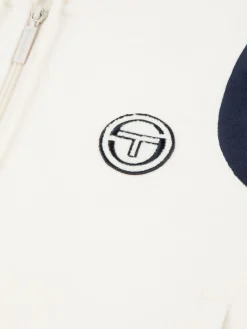 Sergio Tacchini Veneto Velour Zip-Up Hoodie- GARDENIA New