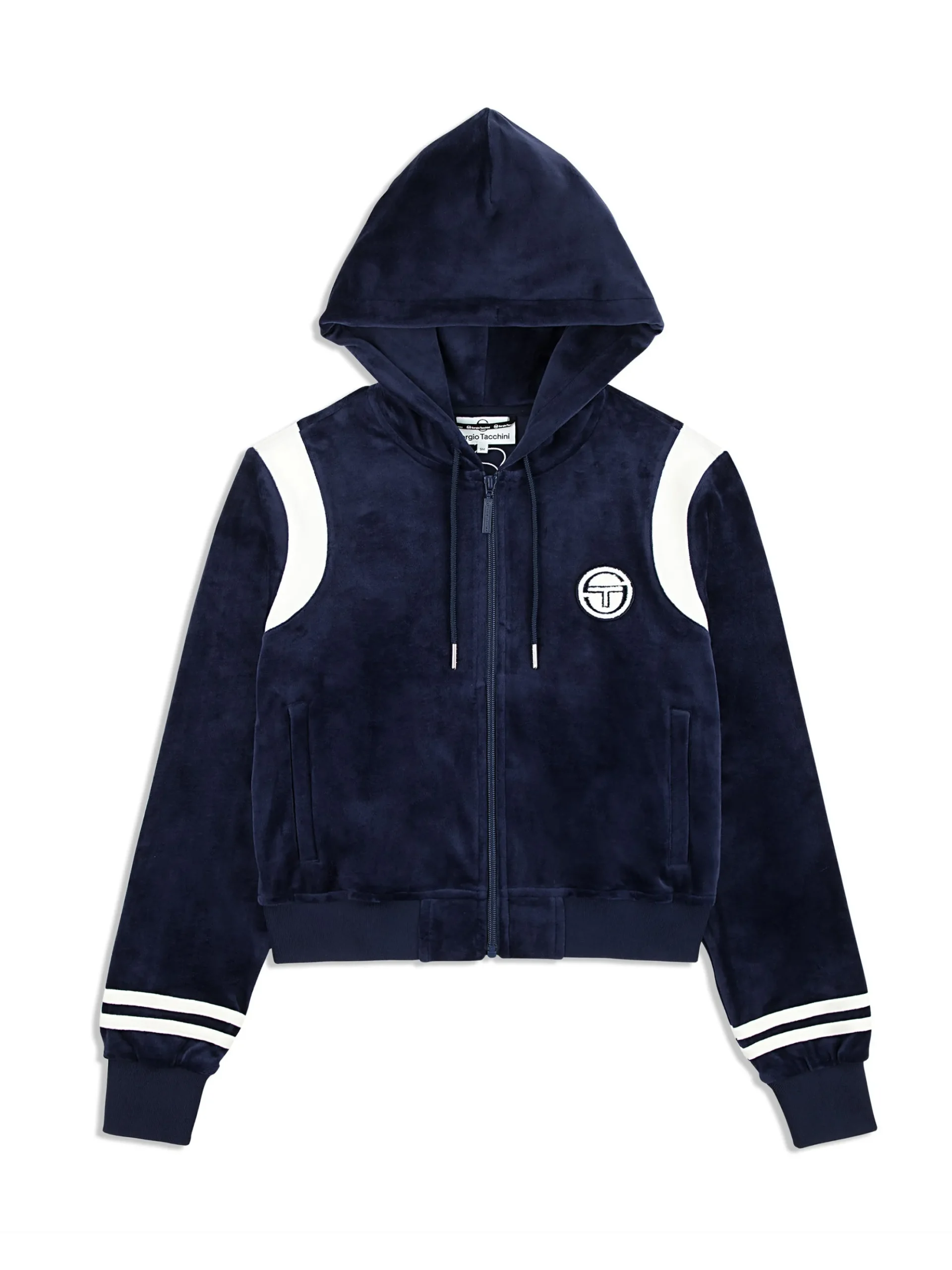 Sergio Tacchini Veneto Velour Zip-Up Hoodie- MARITIME BLUE Outlet