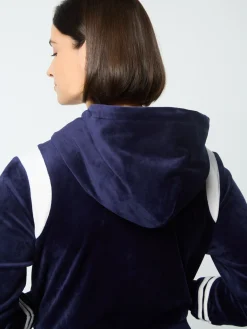 Sergio Tacchini Veneto Velour Zip-Up Hoodie- MARITIME BLUE Outlet