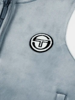 Sergio Tacchini Veneto Velour Zip-Up Hoodie- CELESTIAL BLUE Sale