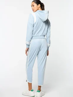 Sergio Tacchini Veneto Velour Zip-Up Hoodie- CELESTIAL BLUE Sale