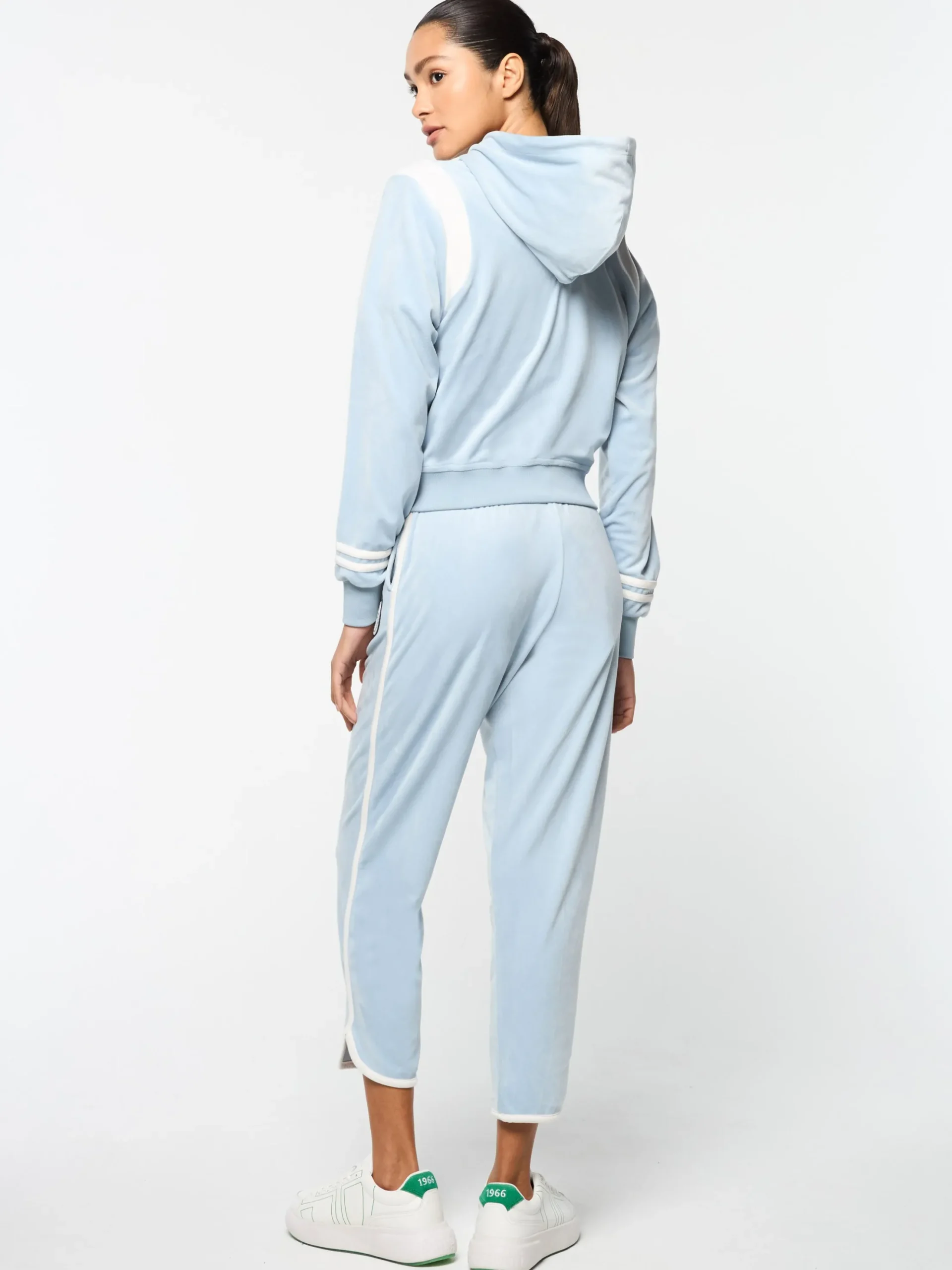 Sergio Tacchini Veneto Velour Zip-Up Hoodie- CELESTIAL BLUE Sale