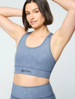 Sergio Tacchini Viano Printed Sports Bra- GRISAILLE Outlet