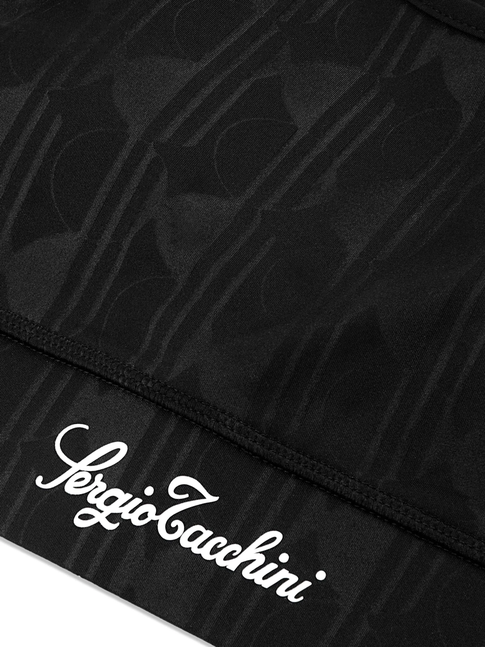 Sergio Tacchini Viano Printed Sports Bra- BLACK BEAUTY New