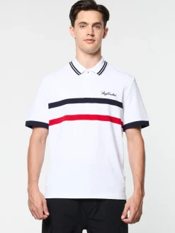 Sergio Tacchini Vieste Stripe Polo- BRILLIANT WHITE Discount