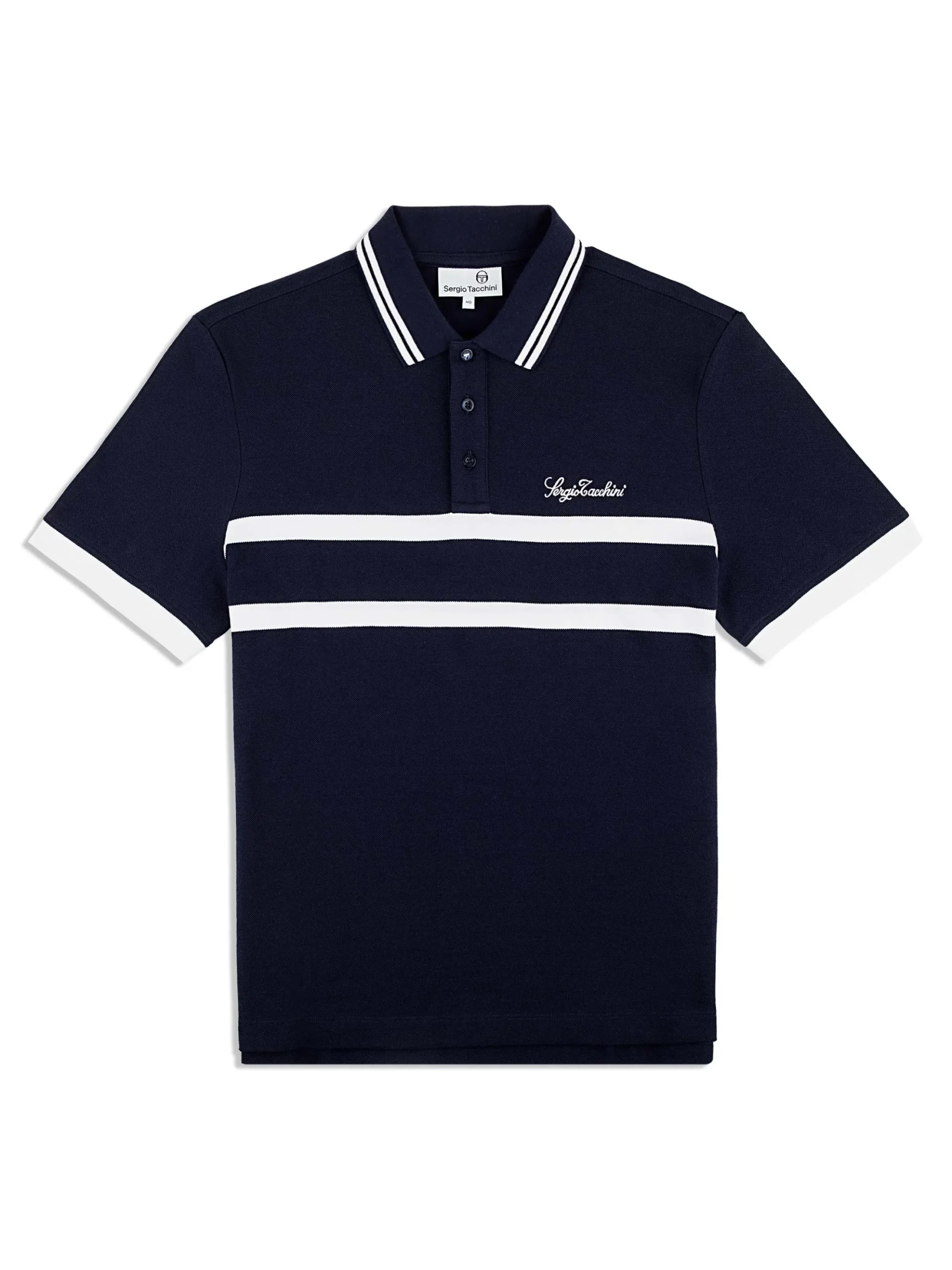 Sergio Tacchini Vieste Stripe Polo- MARITIME BLUE New