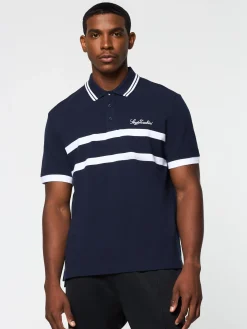 Sergio Tacchini Vieste Stripe Polo- MARITIME BLUE New