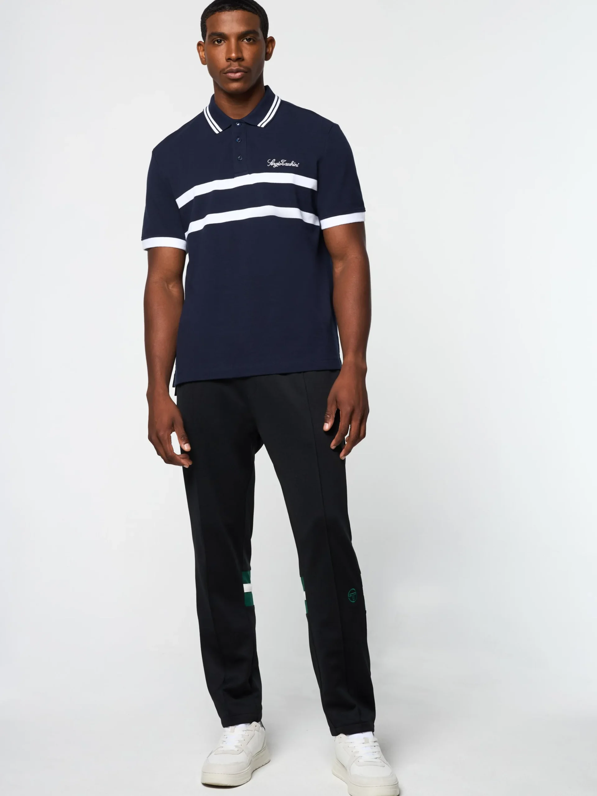 Sergio Tacchini Vieste Stripe Polo- MARITIME BLUE New