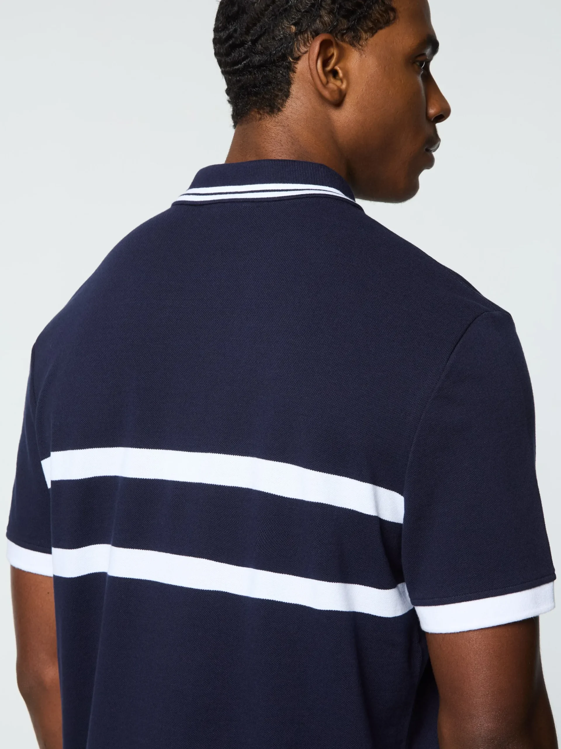 Sergio Tacchini Vieste Stripe Polo- MARITIME BLUE New