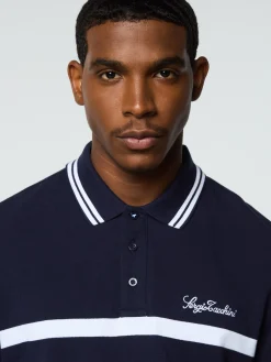 Sergio Tacchini Vieste Stripe Polo- MARITIME BLUE New