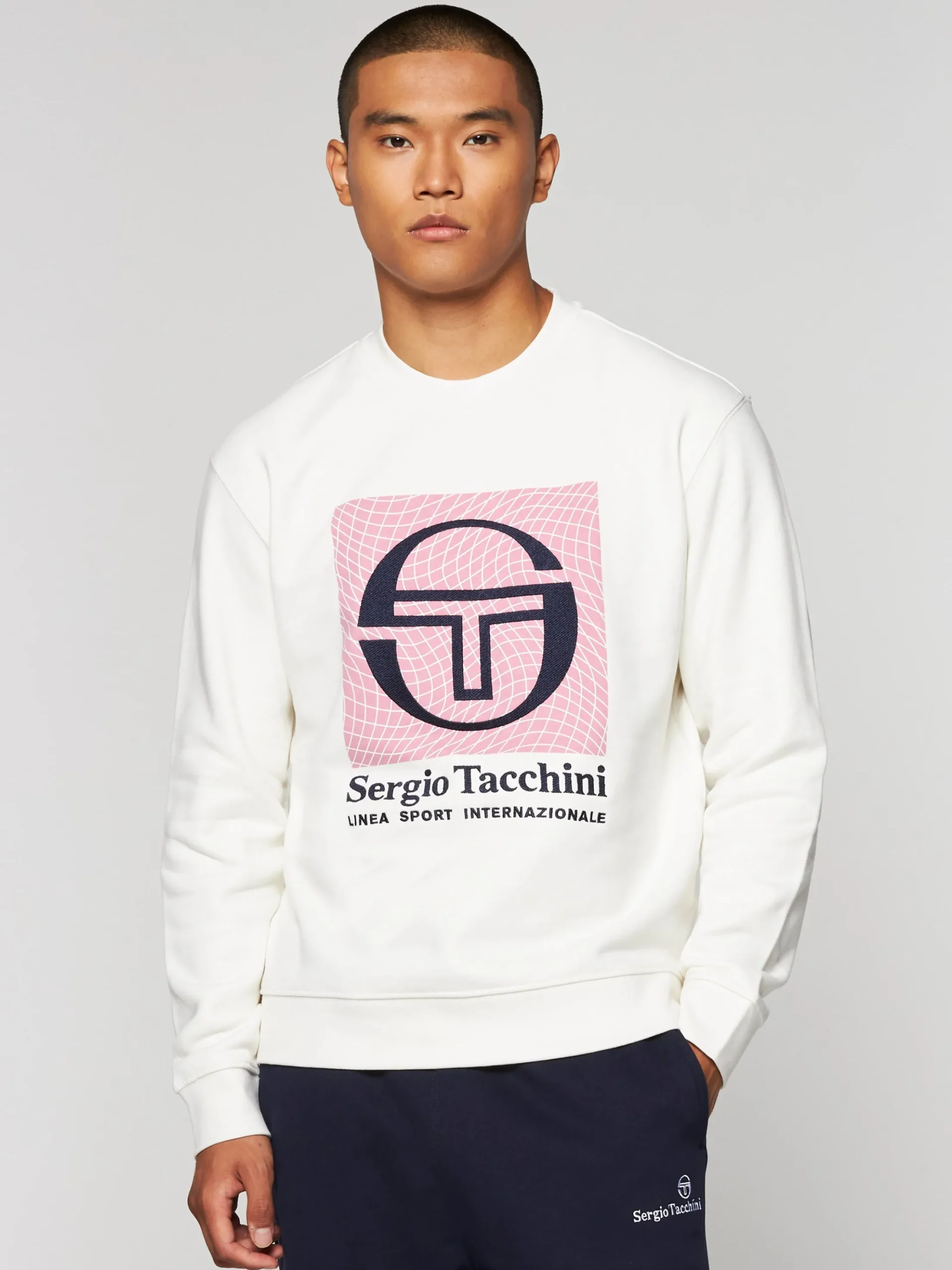 Sergio Tacchini Warp Crewneck- GARDENIA Clearance
