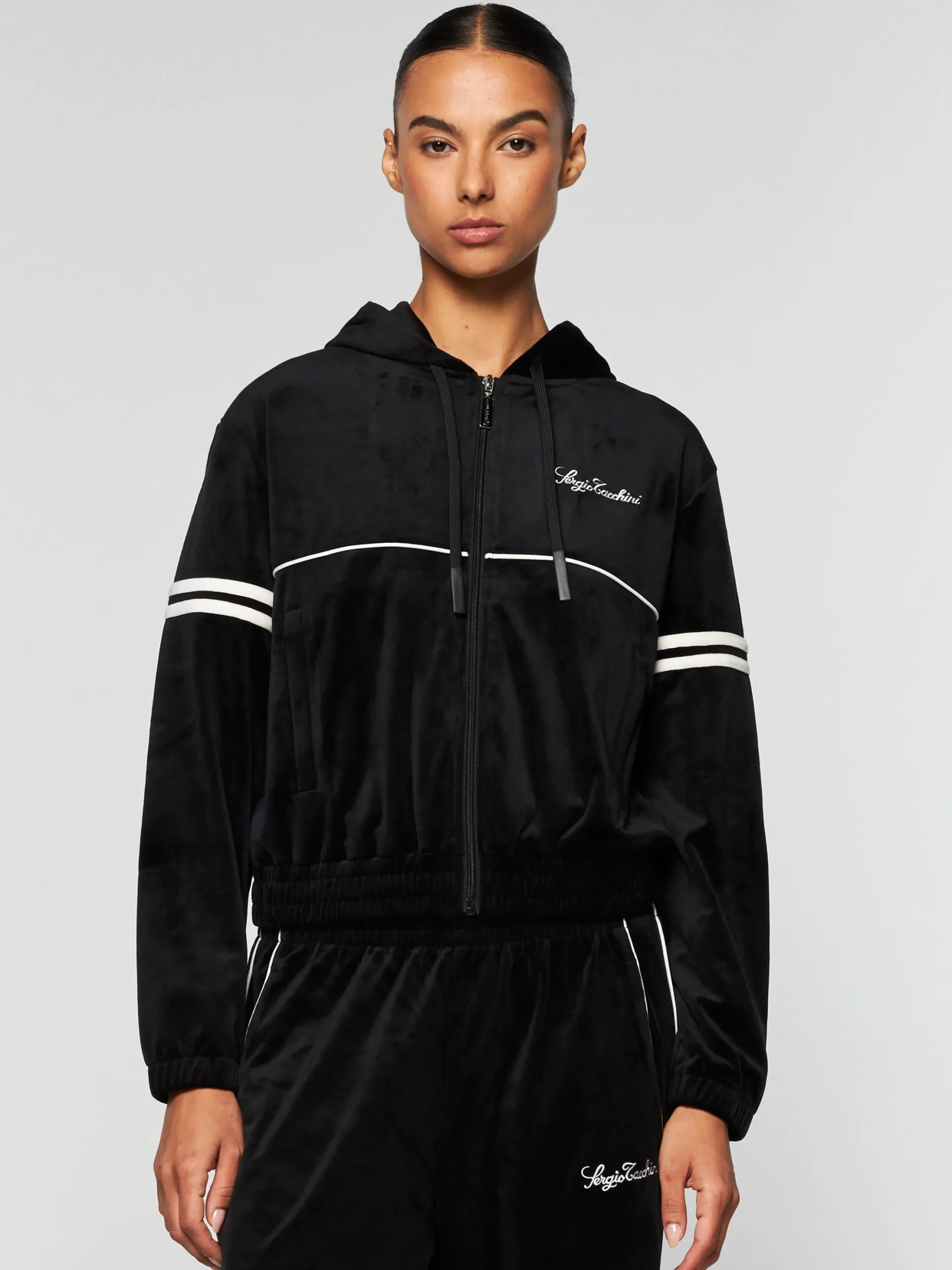 Sergio Tacchini Women's Scopeto Hoodie- BLACK BEAUTY Hot