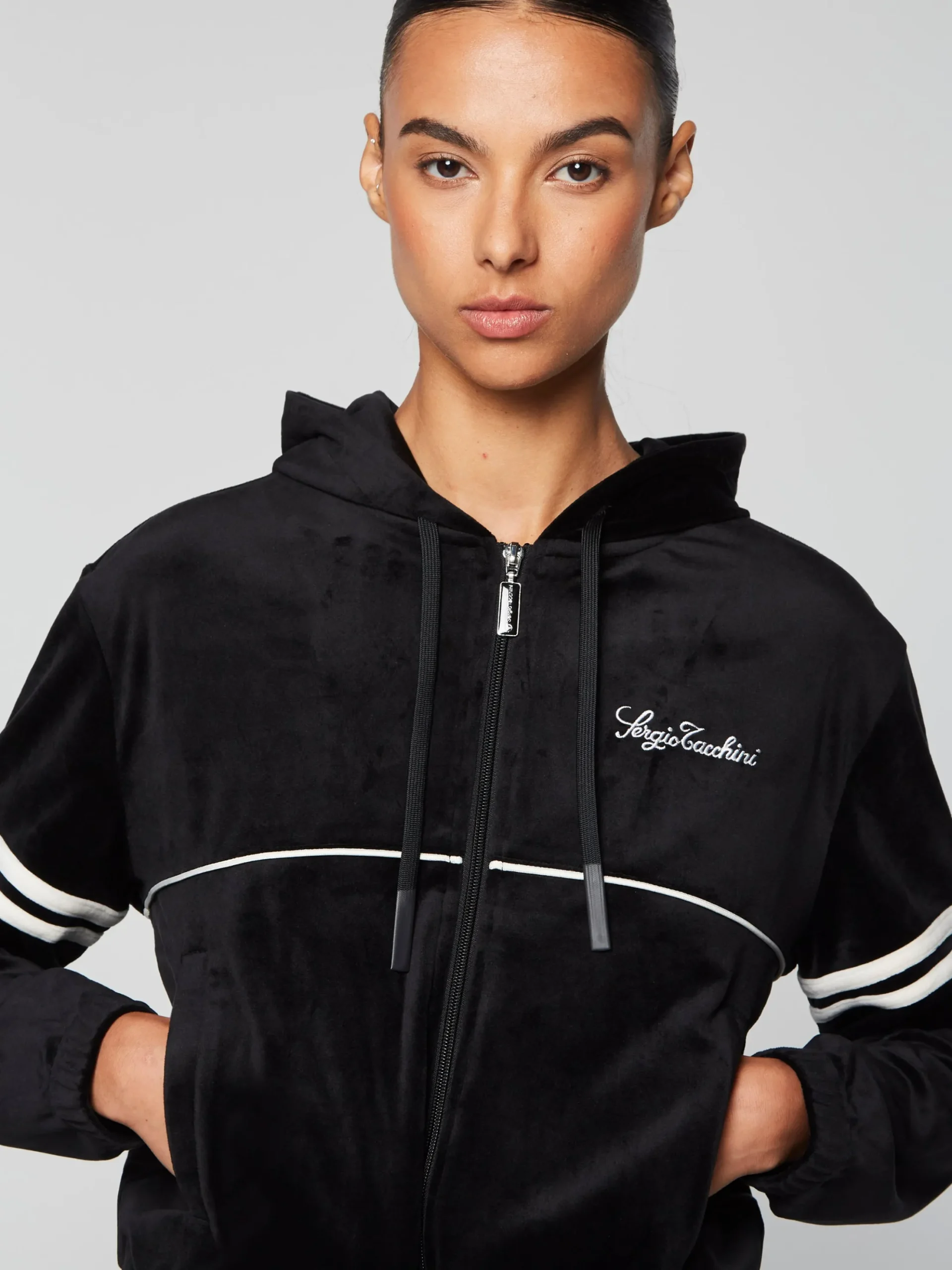 Sergio Tacchini Women's Scopeto Hoodie- BLACK BEAUTY Hot