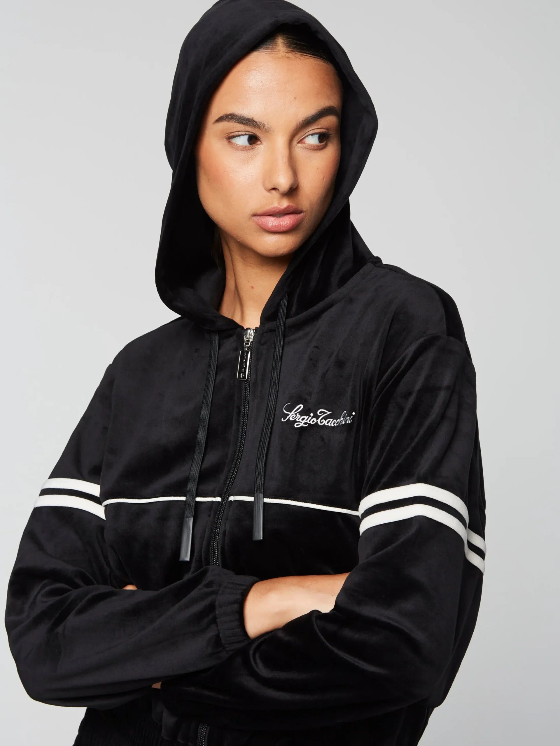 Sergio Tacchini Women's Scopeto Hoodie- BLACK BEAUTY Hot