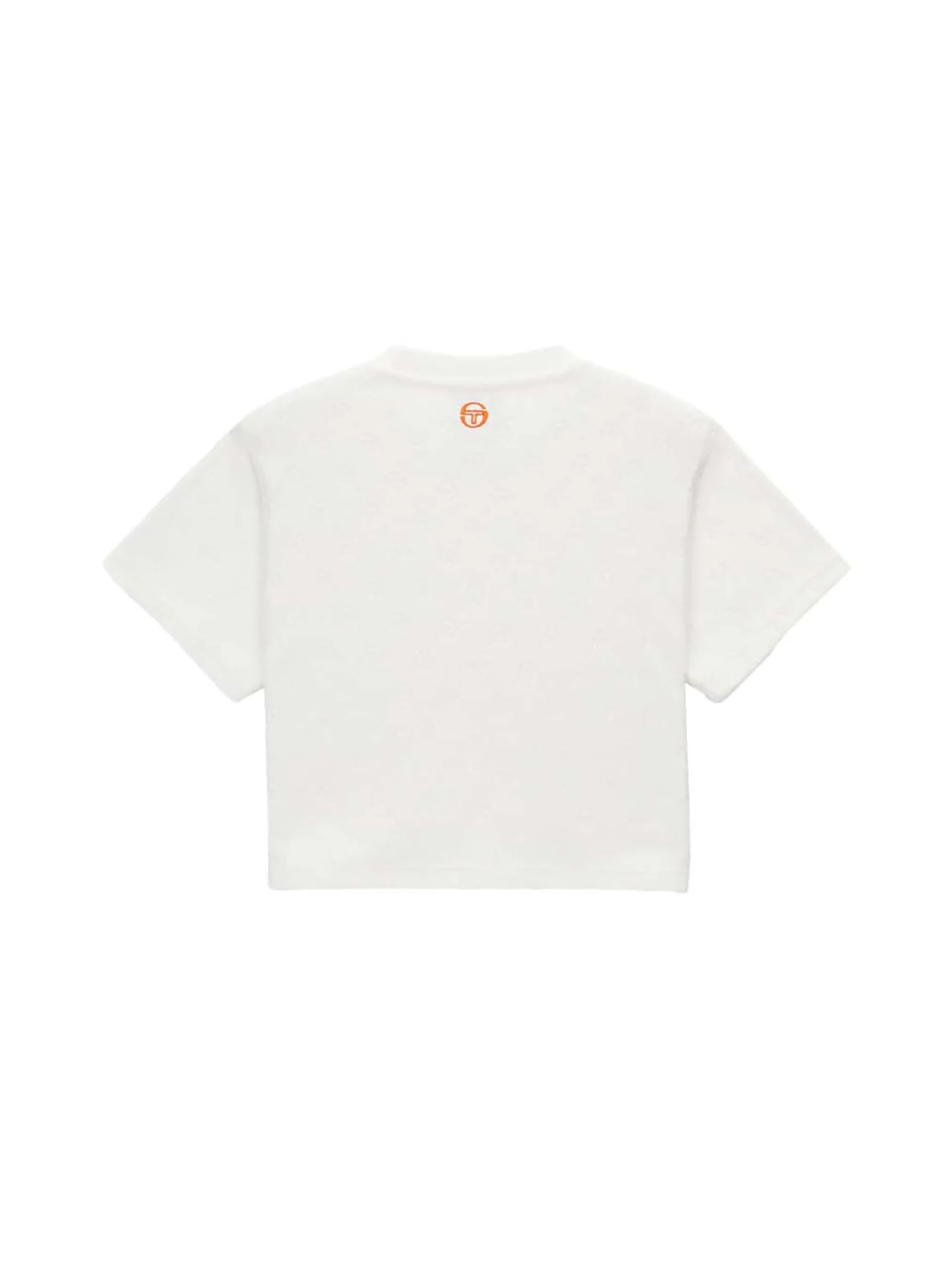 Sergio Tacchini Women's Terry Jacquard Cropped T-Shirt- OFF WHITE Online