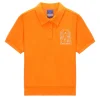 Sergio Tacchini Women's Terry Polo Shirt- ORANGE New