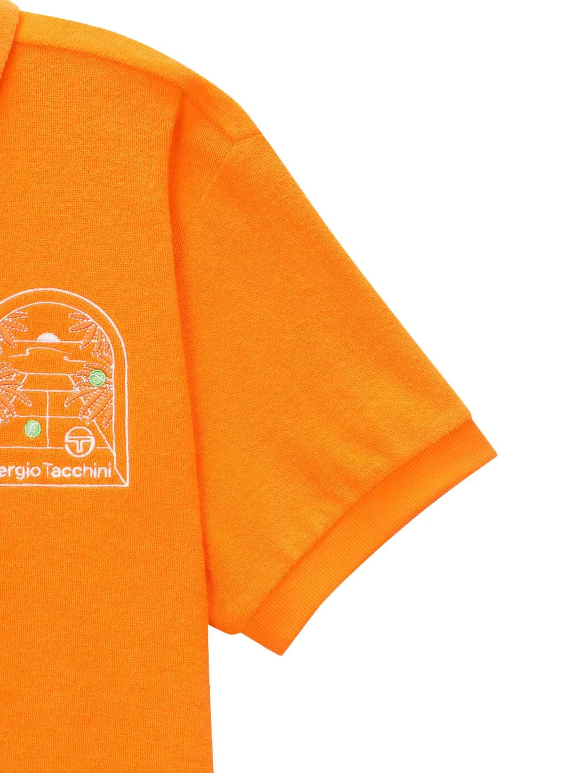 Sergio Tacchini Women's Terry Polo Shirt- ORANGE New