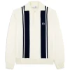 Sergio Tacchini Young Line Knit Long Sleeve Polo- GARDENIA Outlet